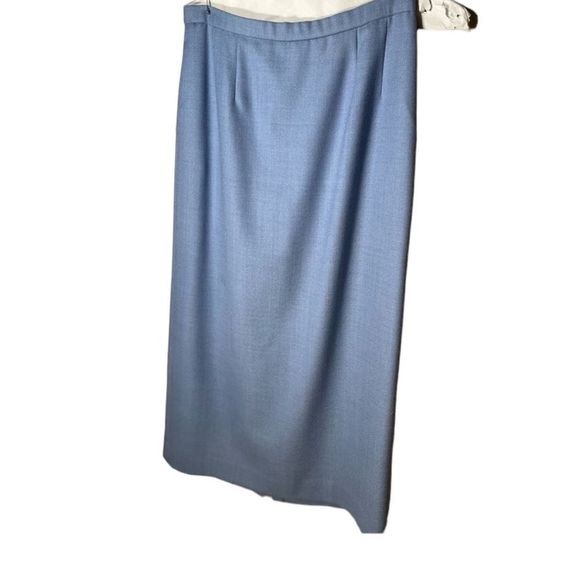 Pendleton Long Skirt 100% Virgin Wool Baby Blue Sz 10 - Picture 1 of 5